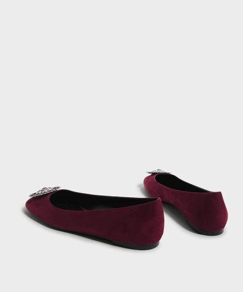 CHARLES & KEITH(チャールズ & キース)の「エンベリッシュポインテッドバレリーナ / EMBELLISHED POINTED BALLERINAS(バレエシューズ・レディース・ブラック/ブルー/バーガンディー・22.5cm/23cm/23.5cm/24.5cm/25cm/25.5cm)」の18枚目の写真