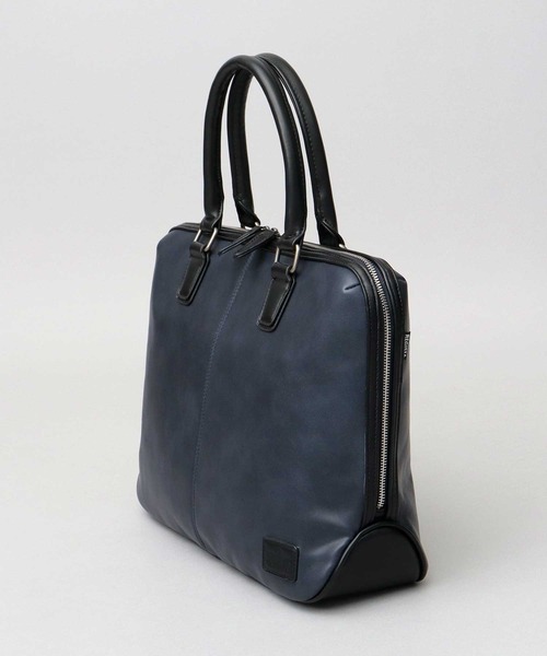 レザー調 自立式 スクエア ブリーフケース A4・PC収納可能サイズ