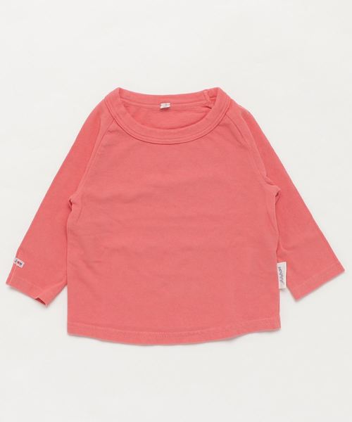 JIPPON(ジポン)の「ムジラグランロンT (rib−80〜140cm)(Tシャツ/カットソー)」|ピンク