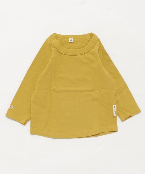 JIPPON(ジポン)の「ムジラグランロンT (rib−80〜140cm)(Tシャツ/カットソー)」|マスタード