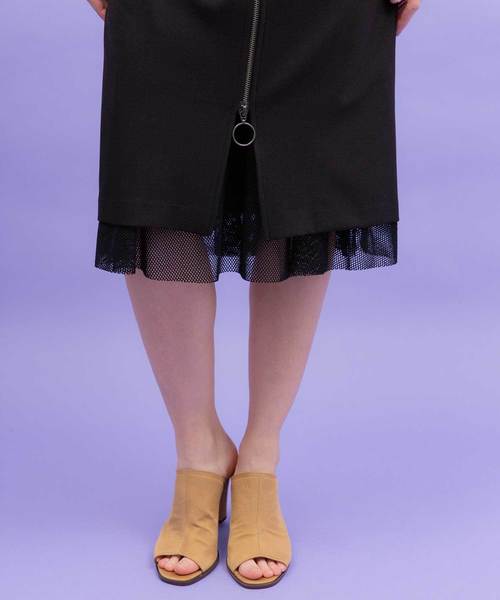 UNITED TOKYO(ユナイテッドトウキョウ)の「2WAYフロッキーメッシュコンビスカート(スカート・レディース・ベージュ/ブラック/カーキ・1)」の14枚目の写真