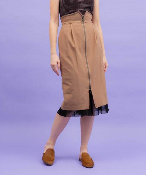 UNITED TOKYO(ユナイテッドトウキョウ)の「2WAYフロッキーメッシュコンビスカート(スカート・レディース・ベージュ/ブラック/カーキ・1)」の19枚目の写真