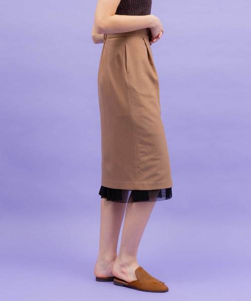 UNITED TOKYO(ユナイテッドトウキョウ)の「2WAYフロッキーメッシュコンビスカート(スカート・レディース・ベージュ/ブラック/カーキ・1)」の20枚目の写真