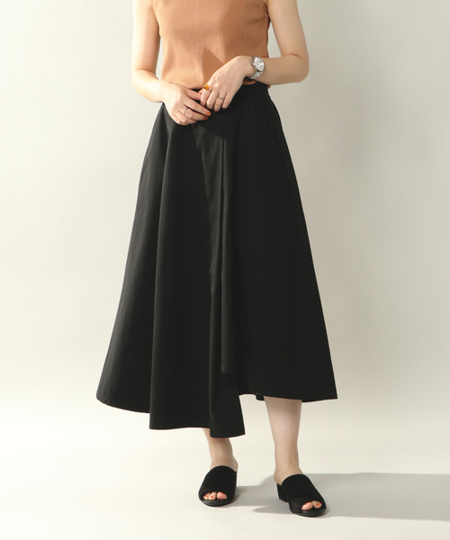 notch.（ノッチ）の「チノボリュームラッピングスカート（スカート・レディース・ブラック/ベージュ/ネイビー・M/L）」の2枚目の写真