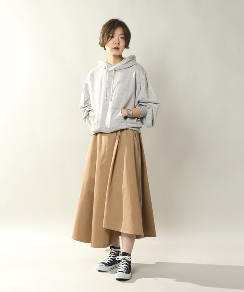 notch.（ノッチ）の「チノボリュームラッピングスカート（スカート・レディース・ブラック/ベージュ/ネイビー・M/L）」の12枚目の写真