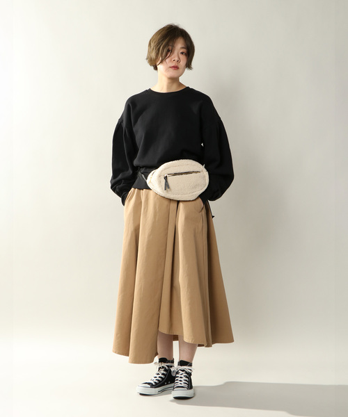 notch.（ノッチ）の「チノボリュームラッピングスカート（スカート・レディース・ブラック/ベージュ/ネイビー・M/L）」の13枚目の写真