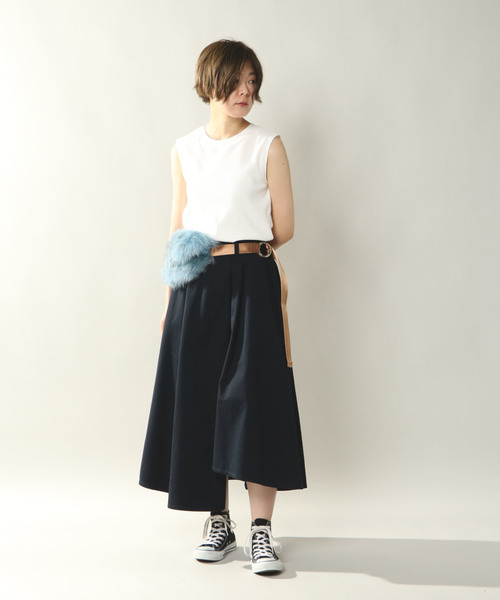 notch.（ノッチ）の「チノボリュームラッピングスカート（スカート・レディース・ブラック/ベージュ/ネイビー・M/L）」の19枚目の写真