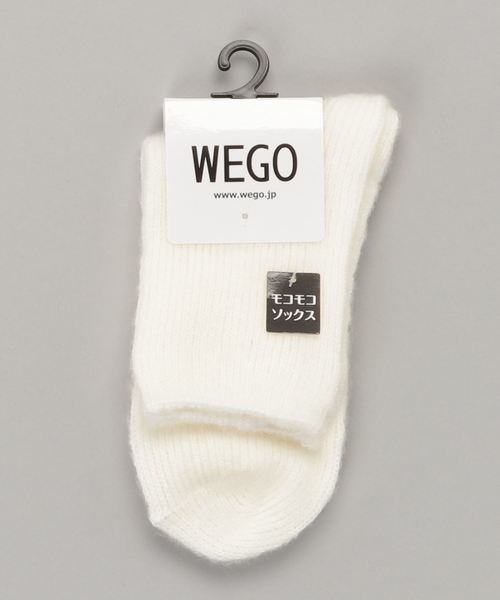 WEGO(ウィゴー)の「WEGO/もこもこソックス(ソックス/靴下・レディース・ホワイト/ブラック/ダークグリーン/グレー/レッド/ピンク/ブルー/マスタード/キャメル/ピンク系その他/ワイン・FREE)」の1枚目の写真