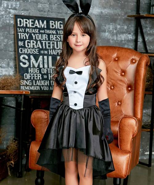 OSYAREVO(オシャレボ)の「キッズ バニーガールドレス 4点セット(コスチューム/パーティーグッズ・キッズ・ブラック/レッド・110cm/120cm/130cm)」の11枚目の写真