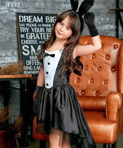OSYAREVO(オシャレボ)の「キッズ バニーガールドレス 4点セット(コスチューム/パーティーグッズ・キッズ・ブラック/レッド・110cm/120cm/130cm)」の7枚目の写真