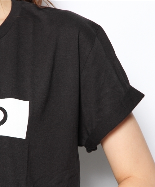 WEGO（ウィゴー）の「WEGO/ボックスロゴTシャツ（Tシャツ/カットソー・レディース・オフホワイト/ブラック/パープル・FREE）」の8枚目の写真