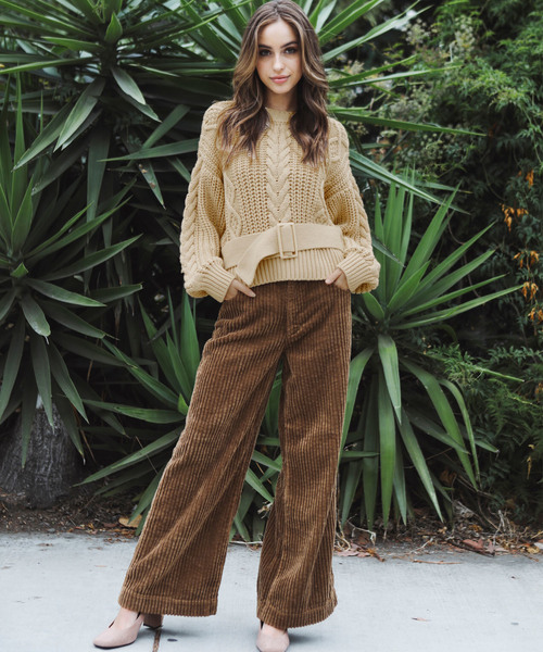 ALEXIA STAM（アリシアスタン）の「Belt Attached Cable Knit