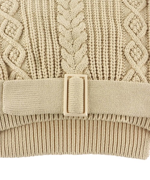 ALEXIA STAM（アリシアスタン）の「Belt Attached Cable Knit