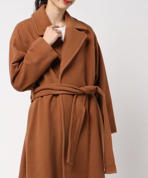 And A アンドエー の And A オフショルダー ロングガウンコート チェスターコート Wear
