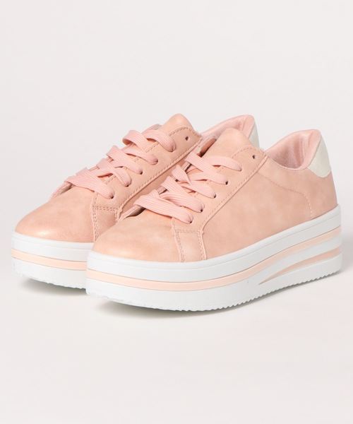 ラインソール厚底スニーカー＊レディース/シューズ[I1745]神戸