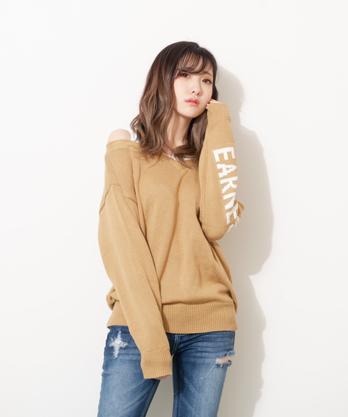 ROGER AND RAW(ロジャーアンドロウ)の「Roger&Raw/タンク付きオフショルP/O(ニット/セーター・レディース・ホワイト/ブラック/杢グレー/ベージュ・M)」の20枚目の写真