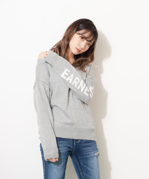 ROGER AND RAW(ロジャーアンドロウ)の「Roger&Raw/タンク付きオフショルP/O(ニット/セーター・レディース・ホワイト/ブラック/杢グレー/ベージュ・M)」の17枚目の写真