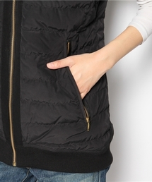 PLST（プラステ）の「フード付ロングダウンベスト（ダウンベスト