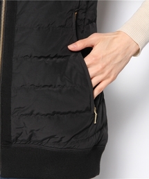 極美品 プラステ ロングダウンベスト 21AW ブラウン ジッパー フード付き PLST(プラステ)公式 | ロングダウンベスト