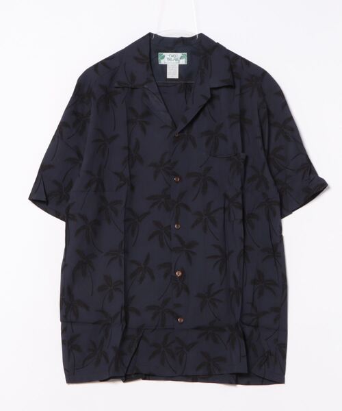 Kahiko（カヒコ）の「【Kahiko】TWO PALMS パームMEN'Sアロハシャツ（シャツ/ブラウス・メンズ・ブルー/ブラック・SMALL/MEDIUM/L）」の2枚目の写真