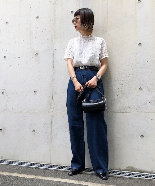 PAGEBOY(ページボーイ)の「オーバーダイコクーンデニム(デニムパンツ・レディース・インディゴブルー/グレイッシュブルー・SMALL/MEDIUM)」の6枚目の写真