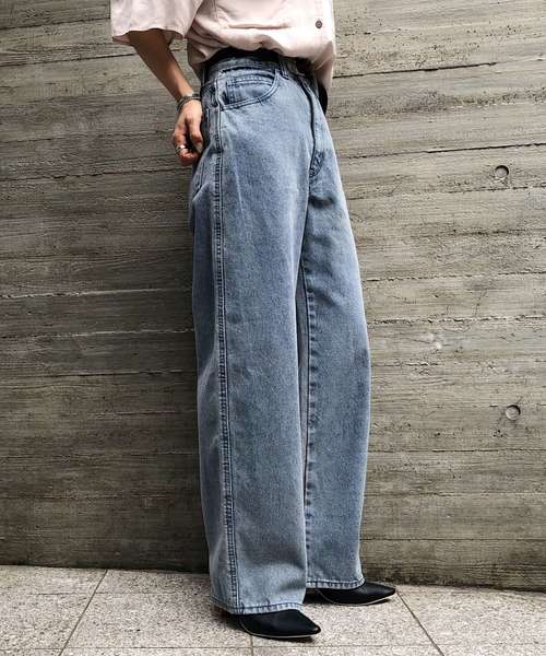 PAGEBOY(ページボーイ)の「オーバーダイコクーンデニム(デニムパンツ・レディース・インディゴブルー/グレイッシュブルー・SMALL/MEDIUM)」の20枚目の写真