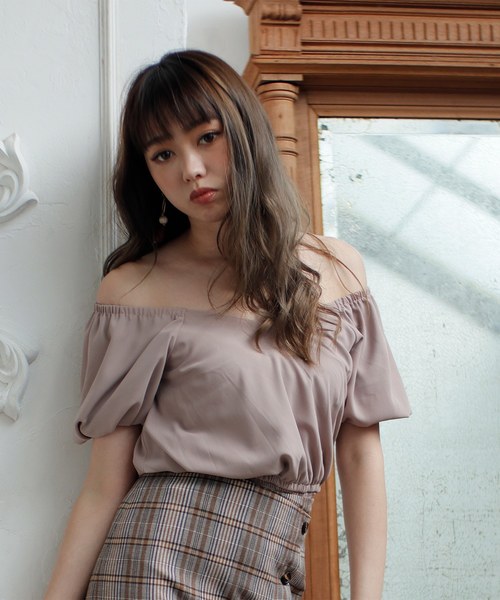 LIPSERVICE（リップサービス）の「カシュクールシャーリングトップス（シャツ/ブラウス・レディース・ブラック/ベージュ/グリーン・FREE）」の3枚目の写真