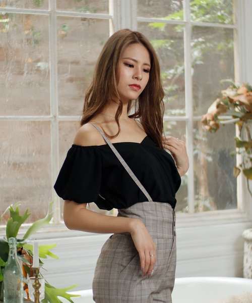 LIPSERVICE（リップサービス）の「カシュクールシャーリングトップス（シャツ/ブラウス・レディース・ブラック/ベージュ/グリーン・FREE）」の4枚目の写真