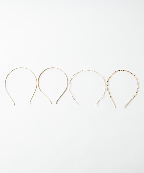 WEGO（ウィゴー）の「WEGO/【4点セット】メタルカチューシャ（カチューシャ・レディース・シルバー/ゴールド・FREE）」の6枚目の写真