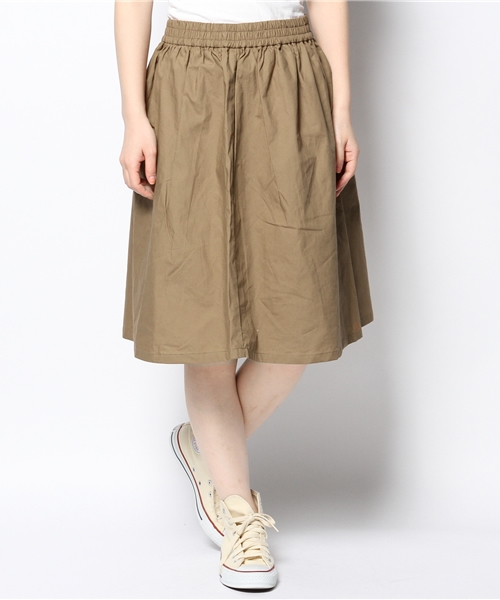 CIAOPANIC（チャオパニック）の「【Ciaopanic】　ミドルオードリーフレアSK（スカート・レディース・カーキ/オフホワイト/キャメル/レッド/ネイビー/ブルー・FREE）」の9枚目の写真