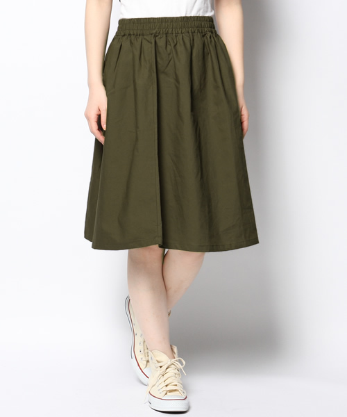 CIAOPANIC（チャオパニック）の「【Ciaopanic】　ミドルオードリーフレアSK（スカート・レディース・カーキ/オフホワイト/キャメル/レッド/ネイビー/ブルー・FREE）」の3枚目の写真