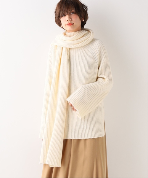 Spick & Span(スピックアンドスパン)の「【MIJEONG PARK】スカーフ付きリブ編みニットトップ◆(ニット/セーター)」|アイボリー