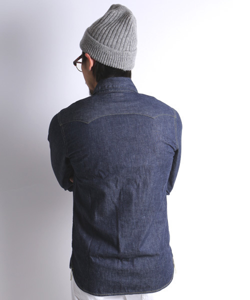 Denime（ドゥニーム）の「【JapanMade】DENIM WESTERN SHIRTS/デニムウエスタンシャツ（シャツ/ブラウス・メンズ・ネイビー・LARGE/MEDIUM/SMALL）」の14枚目の写真
