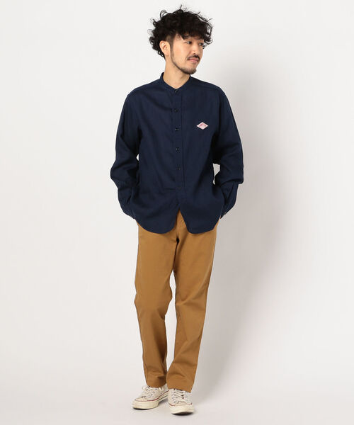 DANTON（ダントン）の「【DANTON/ダントン】リネンバンドカラーシャツ #JD-3607 KLS（シャツ/ブラウス・メンズ・ホワイト/ベージュ/ネイビー/サックスブルー・44/40/38/42）」の15枚目の写真