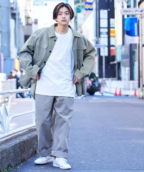 H.R. MARKET CPOシャツジャケット　L相当 ターコイズブルー セール】オーバーサイズCPO シャツジャケット ワークシャツ
