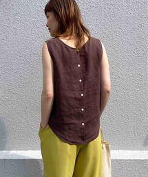 PICCIN | フレンチリネンバック釦ブラウス(シャツ/ブラウス)