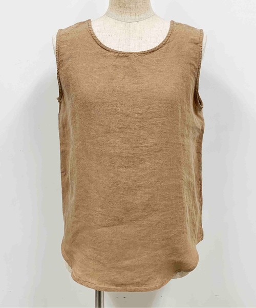 PICCIN（ピッチン）の「フレンチリネンバック釦ブラウス（シャツ/ブラウス・レディース・ブラウン/オフホワイト/ブルー/キャメル・M/L）」の7枚目の写真