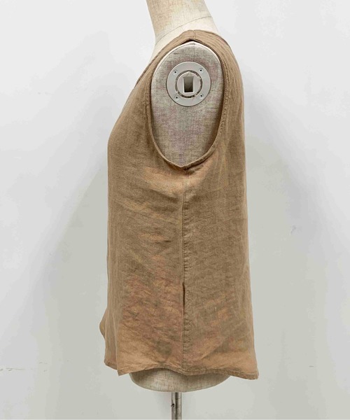 PICCIN（ピッチン）の「フレンチリネンバック釦ブラウス（シャツ/ブラウス・レディース・ブラウン/オフホワイト/ブルー/キャメル・M/L）」の9枚目の写真