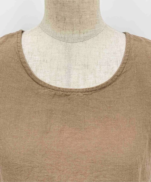 PICCIN（ピッチン）の「フレンチリネンバック釦ブラウス（シャツ/ブラウス・レディース・ブラウン/オフホワイト/ブルー/キャメル・M/L）」の8枚目の写真