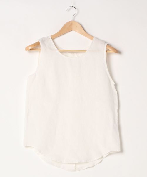 PICCIN（ピッチン）の「フレンチリネンバック釦ブラウス（シャツ/ブラウス・レディース・ブラウン/オフホワイト/ブルー/キャメル・M/L）」の12枚目の写真