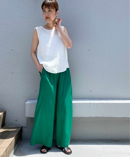 PICCIN（ピッチン）の「フレンチリネンバック釦ブラウス（シャツ/ブラウス・レディース・ブラウン/オフホワイト/ブルー/キャメル・M/L）」の15枚目の写真