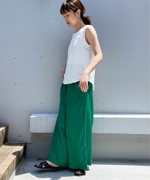 PICCIN（ピッチン）の「フレンチリネンバック釦ブラウス（シャツ/ブラウス・レディース・ブラウン/オフホワイト/ブルー/キャメル・M/L）」の14枚目の写真