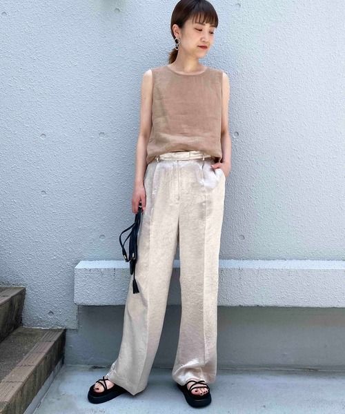 PICCIN（ピッチン）の「フレンチリネンバック釦ブラウス（シャツ/ブラウス・レディース・ブラウン/オフホワイト/ブルー/キャメル・M/L）」の20枚目の写真