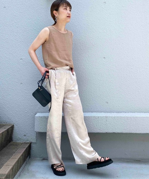 PICCIN（ピッチン）の「フレンチリネンバック釦ブラウス（シャツ/ブラウス・レディース・ブラウン/オフホワイト/ブルー/キャメル・M/L）」の21枚目の写真