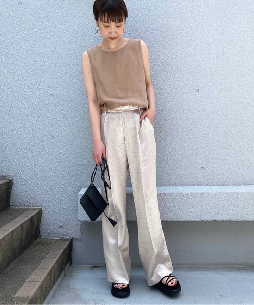 PICCIN（ピッチン）の「フレンチリネンバック釦ブラウス（シャツ/ブラウス・レディース・ブラウン/オフホワイト/ブルー/キャメル・M/L）」の22枚目の写真