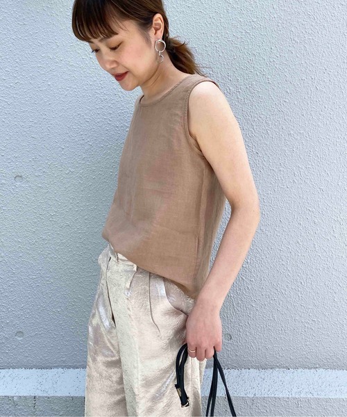 PICCIN（ピッチン）の「フレンチリネンバック釦ブラウス（シャツ/ブラウス・レディース・ブラウン/オフホワイト/ブルー/キャメル・M/L）」の18枚目の写真