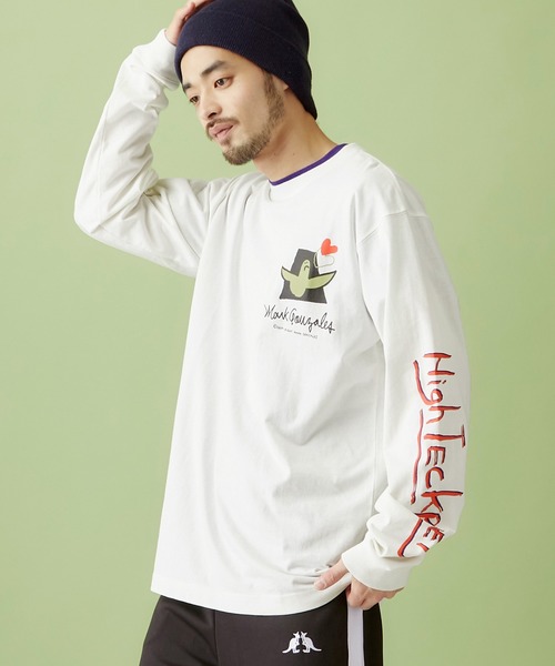 Mark Gonzales(マーク・ゴンザレス)の「Mark Gonzales/マークゴンザレス MONO-MART別注 袖ライン オーバーサイズ L/S カットソー(Tシャツ/カットソー・メンズ・ベージュ系その他/グリーン系その他/ブラック/ホワイト・FREE)」の2枚目の写真