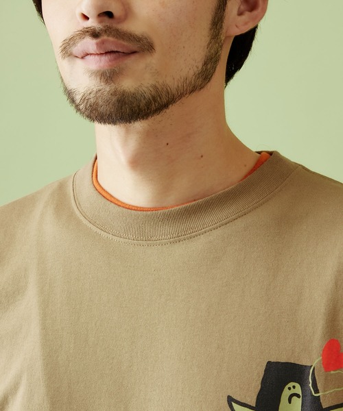 Mark Gonzales(マーク・ゴンザレス)の「Mark Gonzales/マークゴンザレス MONO-MART別注 袖ライン オーバーサイズ L/S カットソー(Tシャツ/カットソー・メンズ・ベージュ系その他/グリーン系その他/ブラック/ホワイト・FREE)」の5枚目の写真