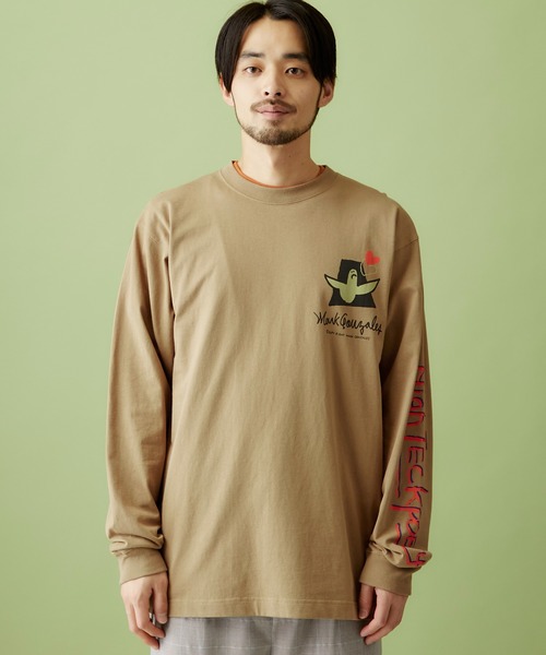 Mark Gonzales(マーク・ゴンザレス)の「Mark Gonzales/マークゴンザレス MONO-MART別注 袖ライン オーバーサイズ L/S カットソー(Tシャツ/カットソー・メンズ・ベージュ系その他/グリーン系その他/ブラック/ホワイト・FREE)」の13枚目の写真