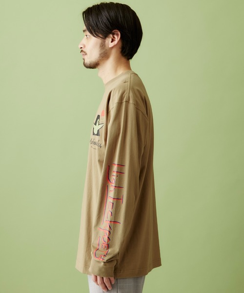 Mark Gonzales(マーク・ゴンザレス)の「Mark Gonzales/マークゴンザレス MONO-MART別注 袖ライン オーバーサイズ L/S カットソー(Tシャツ/カットソー・メンズ・ベージュ系その他/グリーン系その他/ブラック/ホワイト・FREE)」の14枚目の写真